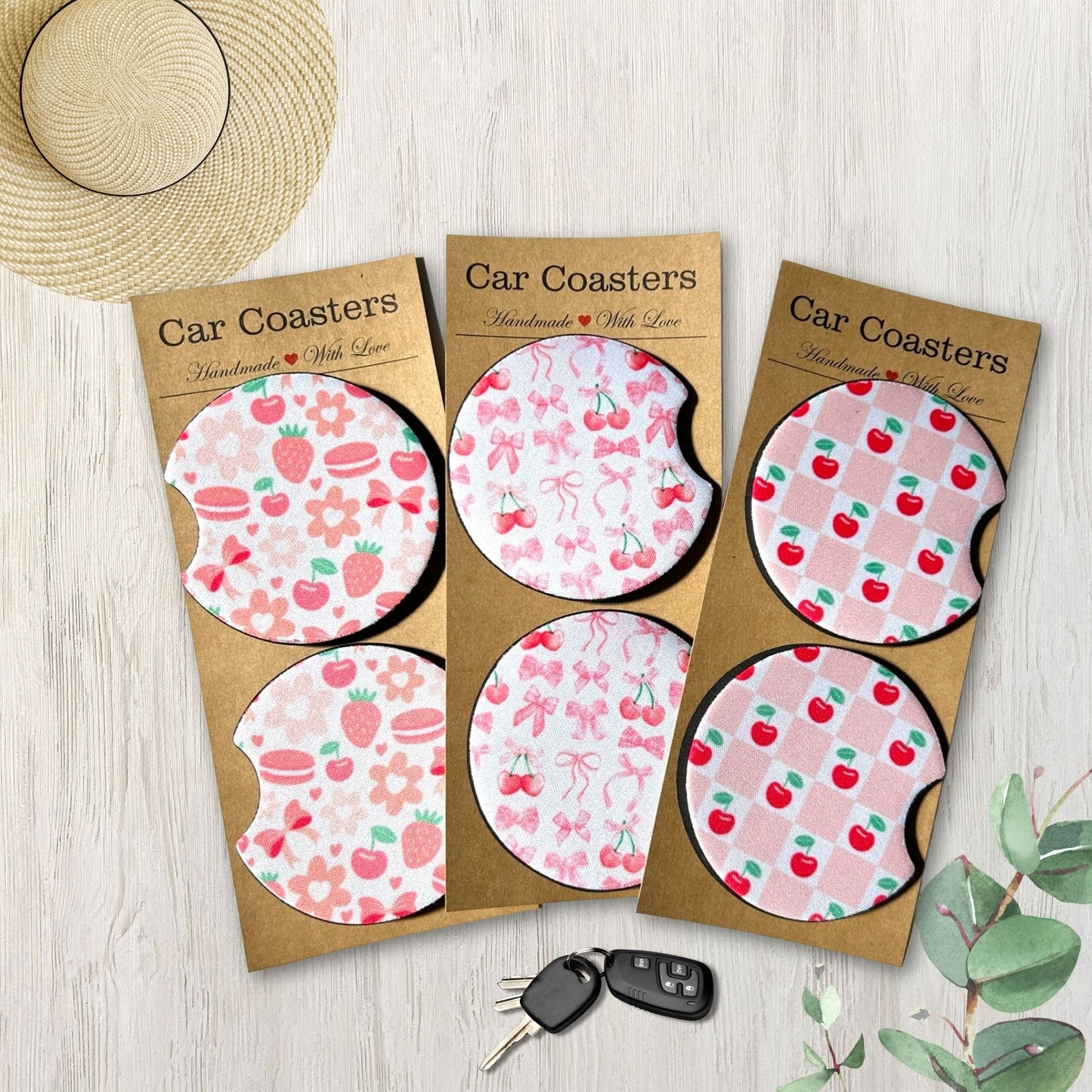 Coquette Girly Car Coasters