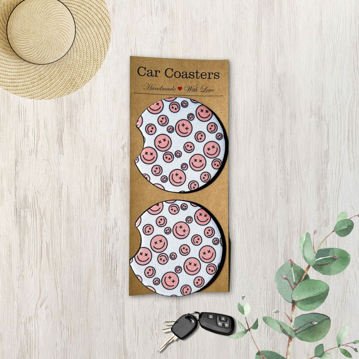 Retro Floral Car Coasters