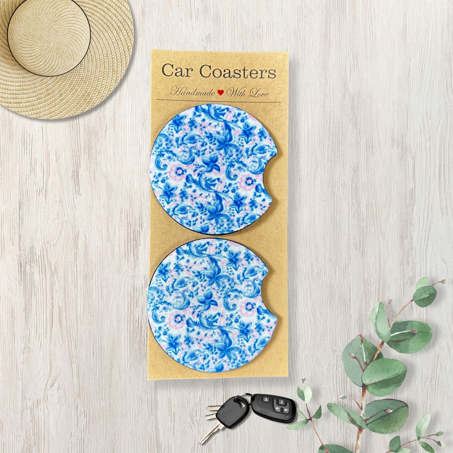 Cute Paisley Car Coasters