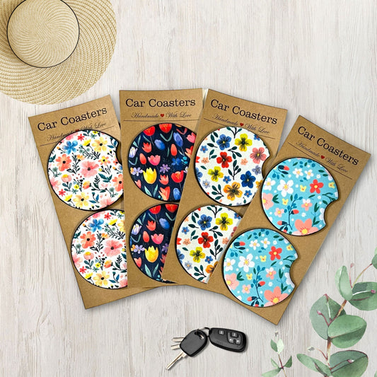 Wildflower Car Coasters