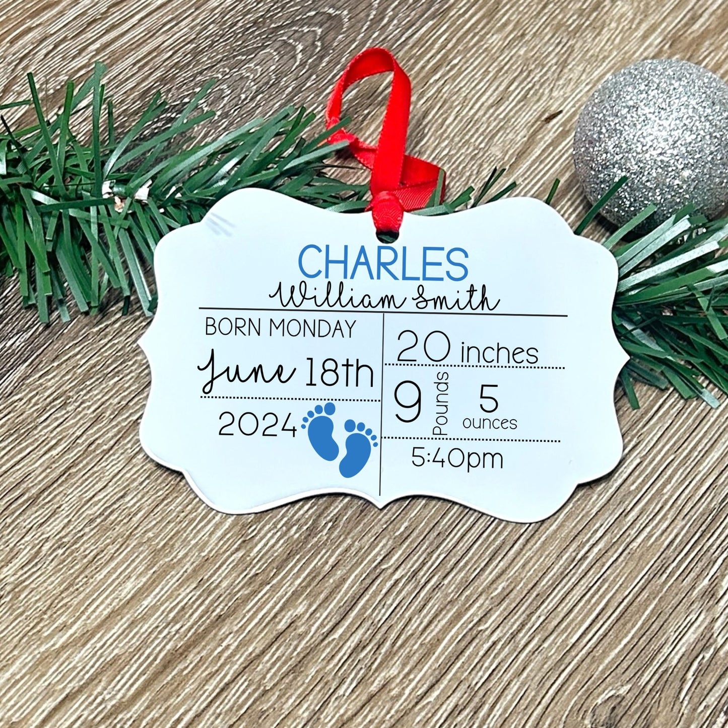 Baby Stats First Christmas Ornament ( Benelux)