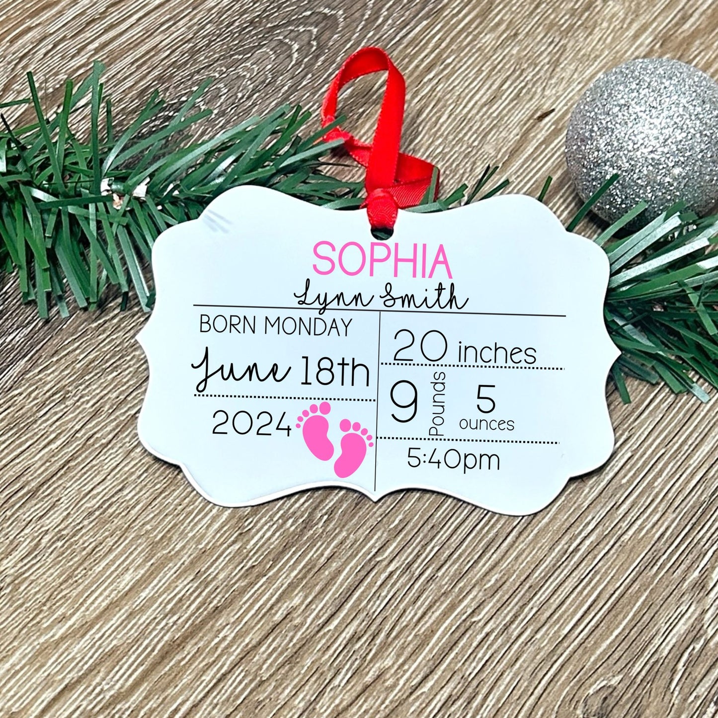 Baby Stats First Christmas Ornament ( Benelux)