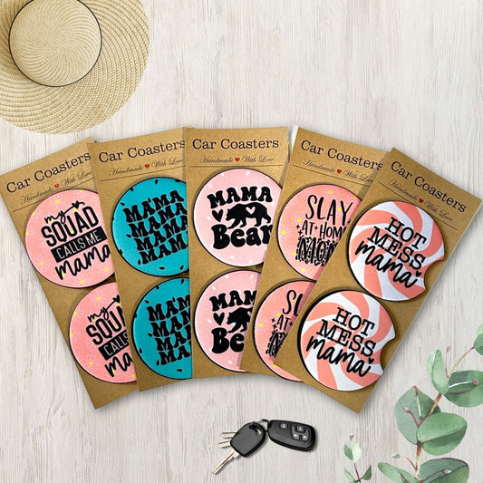 Mama Retro Car Coasters