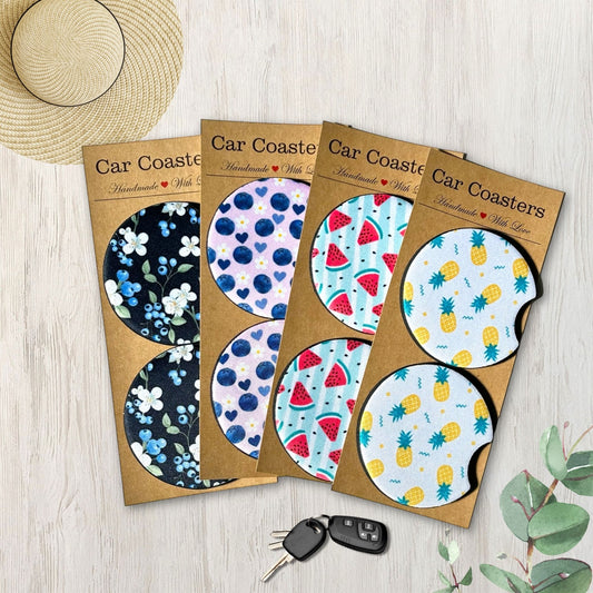 Cute Fruit Car Coasters