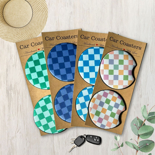 Checkered Car Coasters