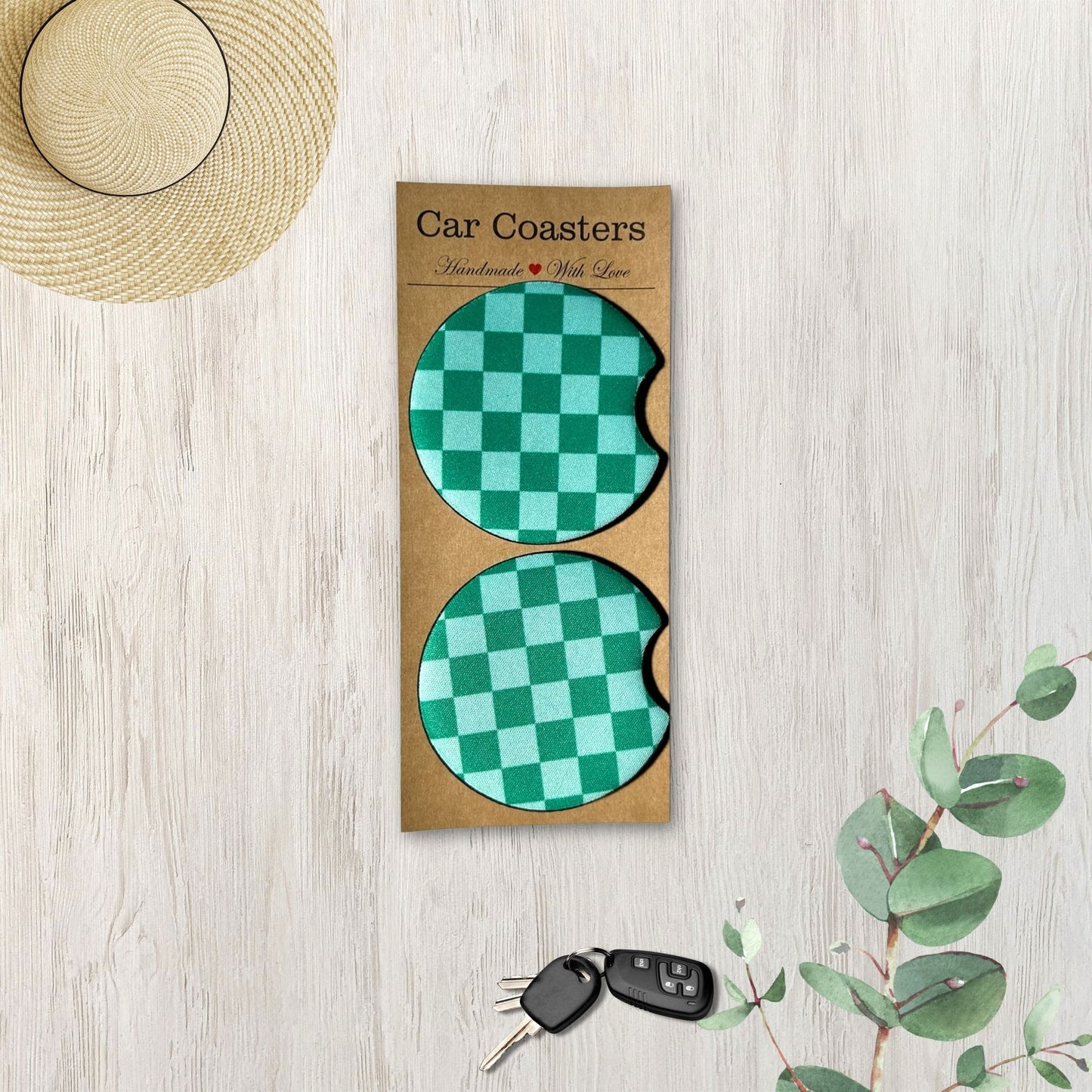 Checkered Car Coasters