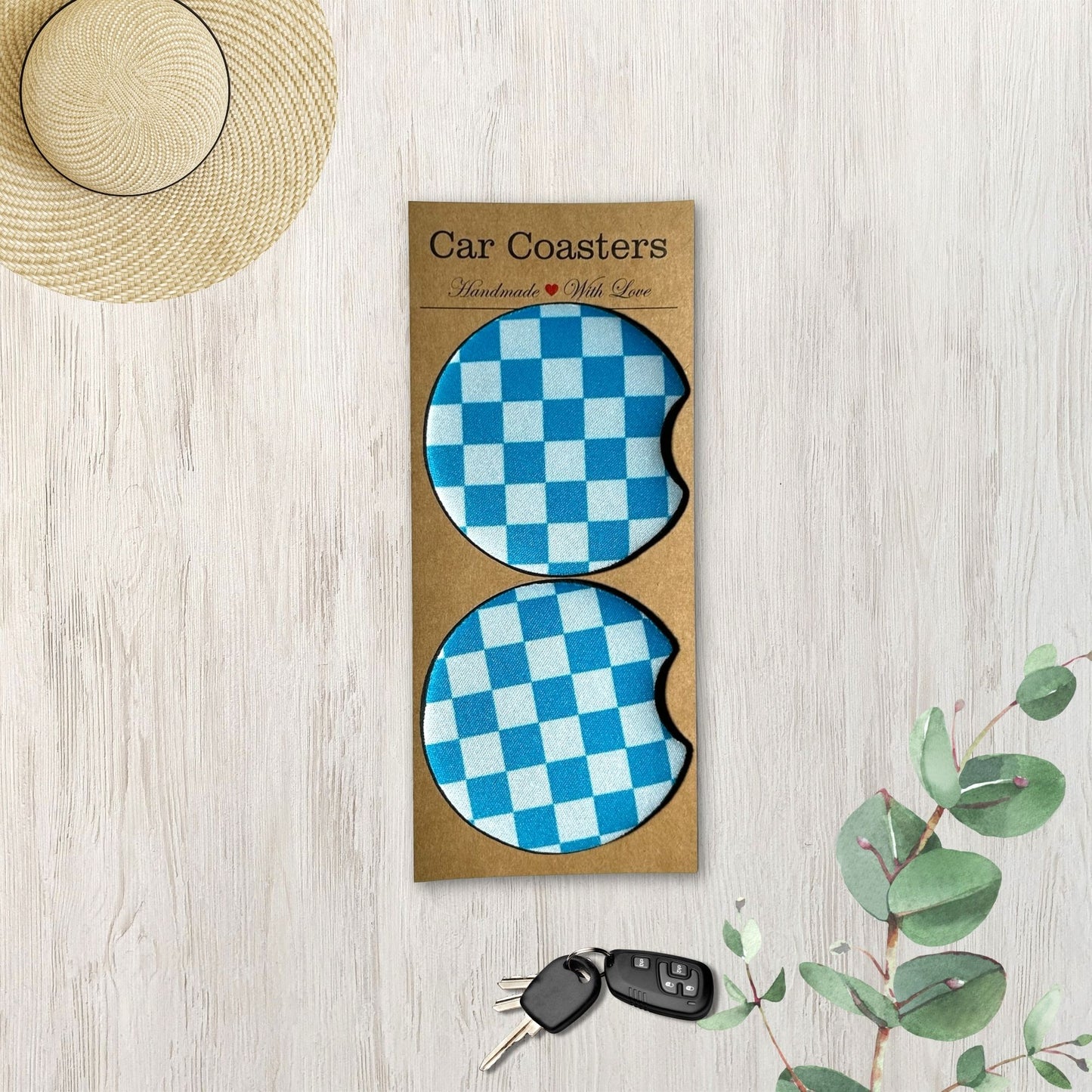 Checkered Car Coasters