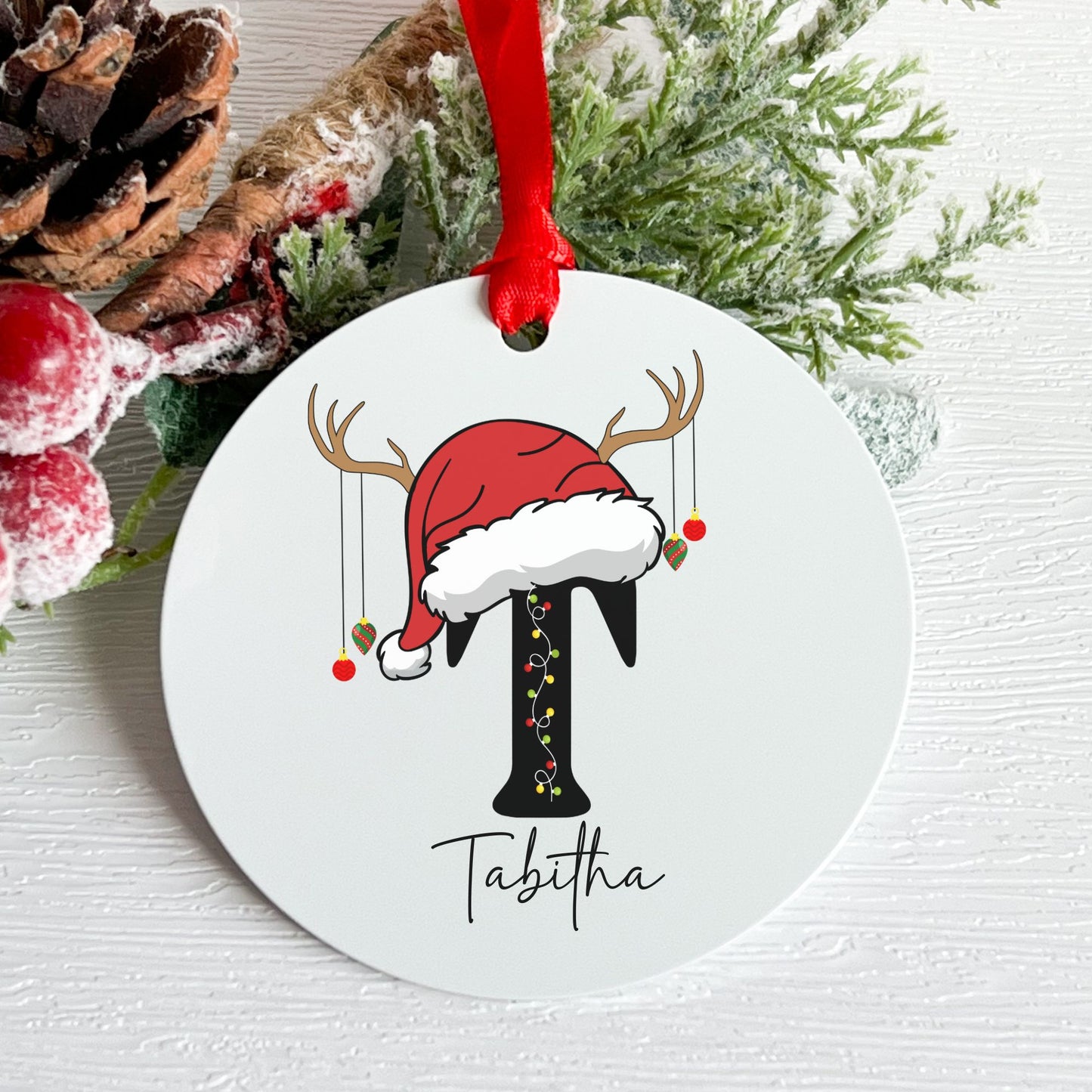 Personalized Initial Christmas Ornament