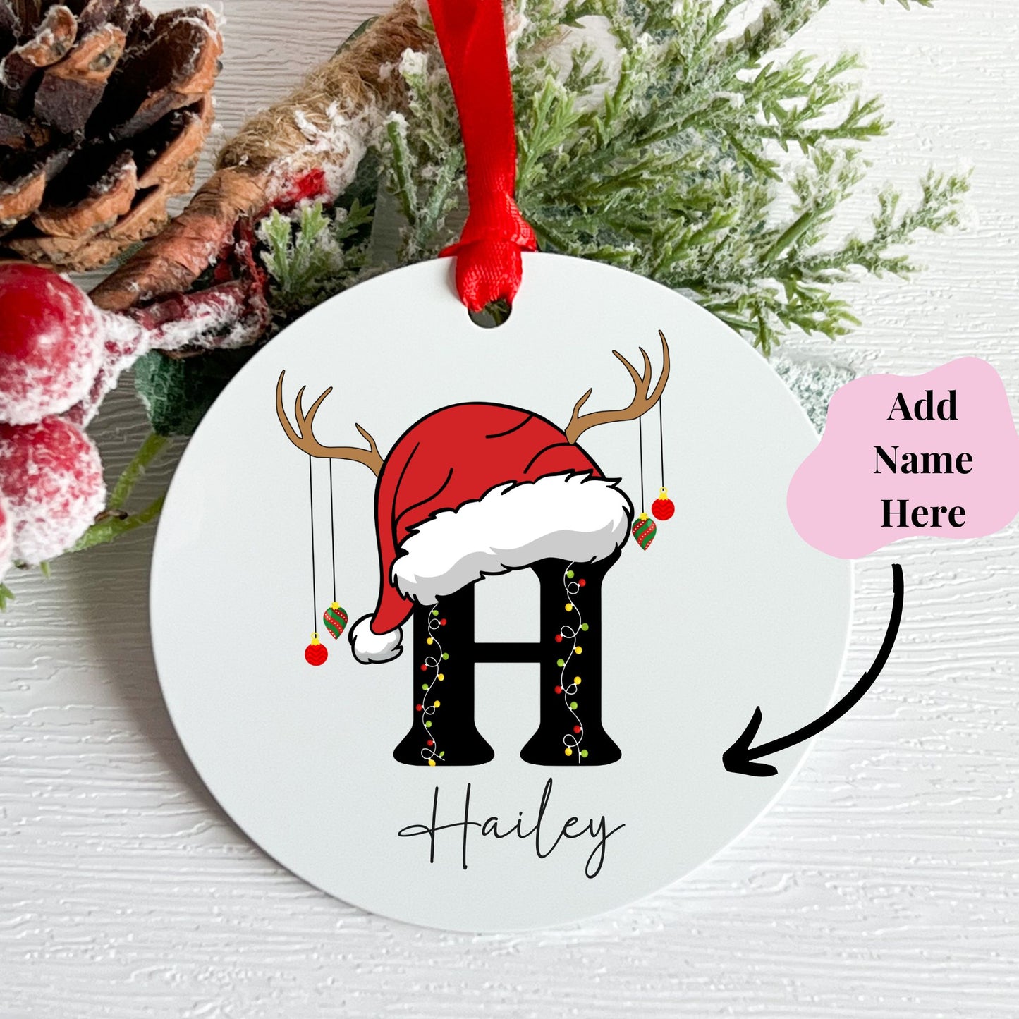 Personalized Initial Christmas Ornament