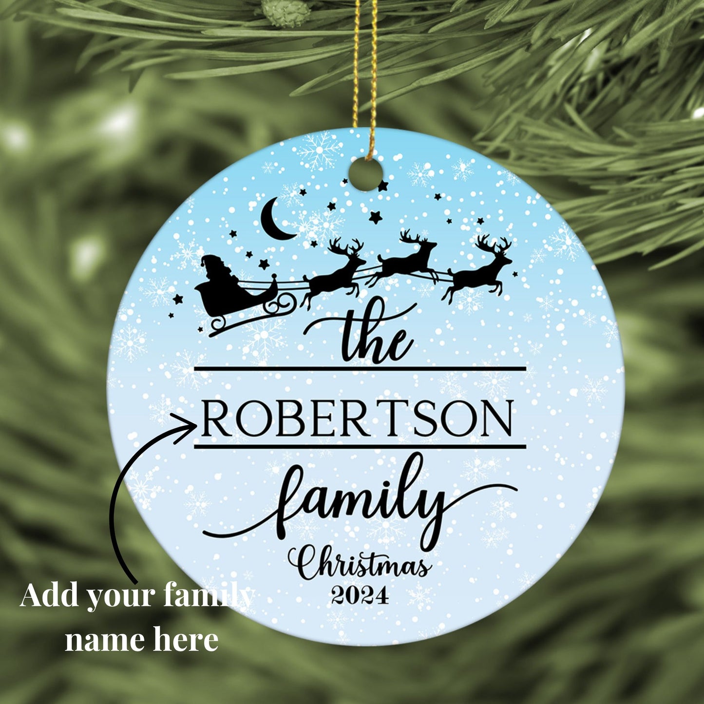 Custom Family Christmas Ornament