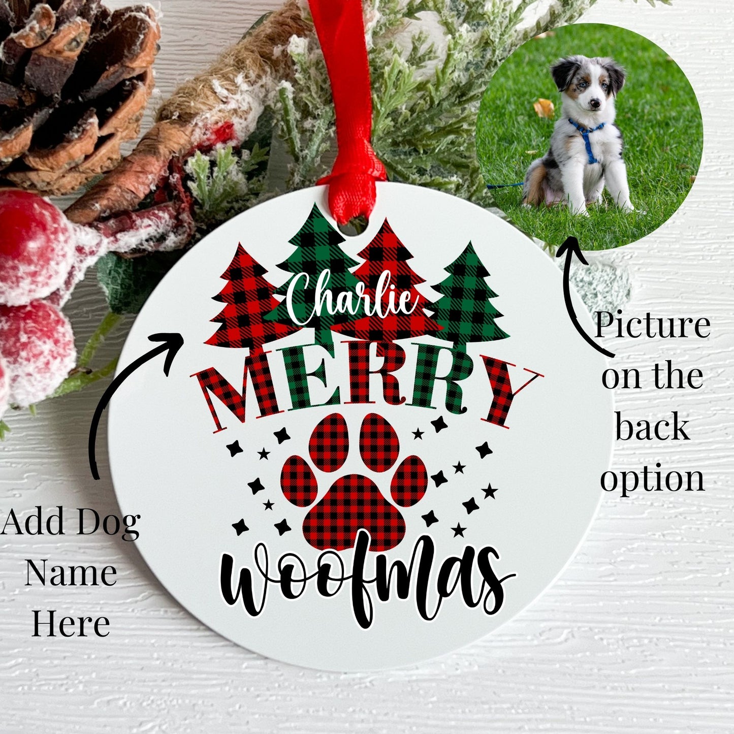 Personalized Dog Christmas Ornament