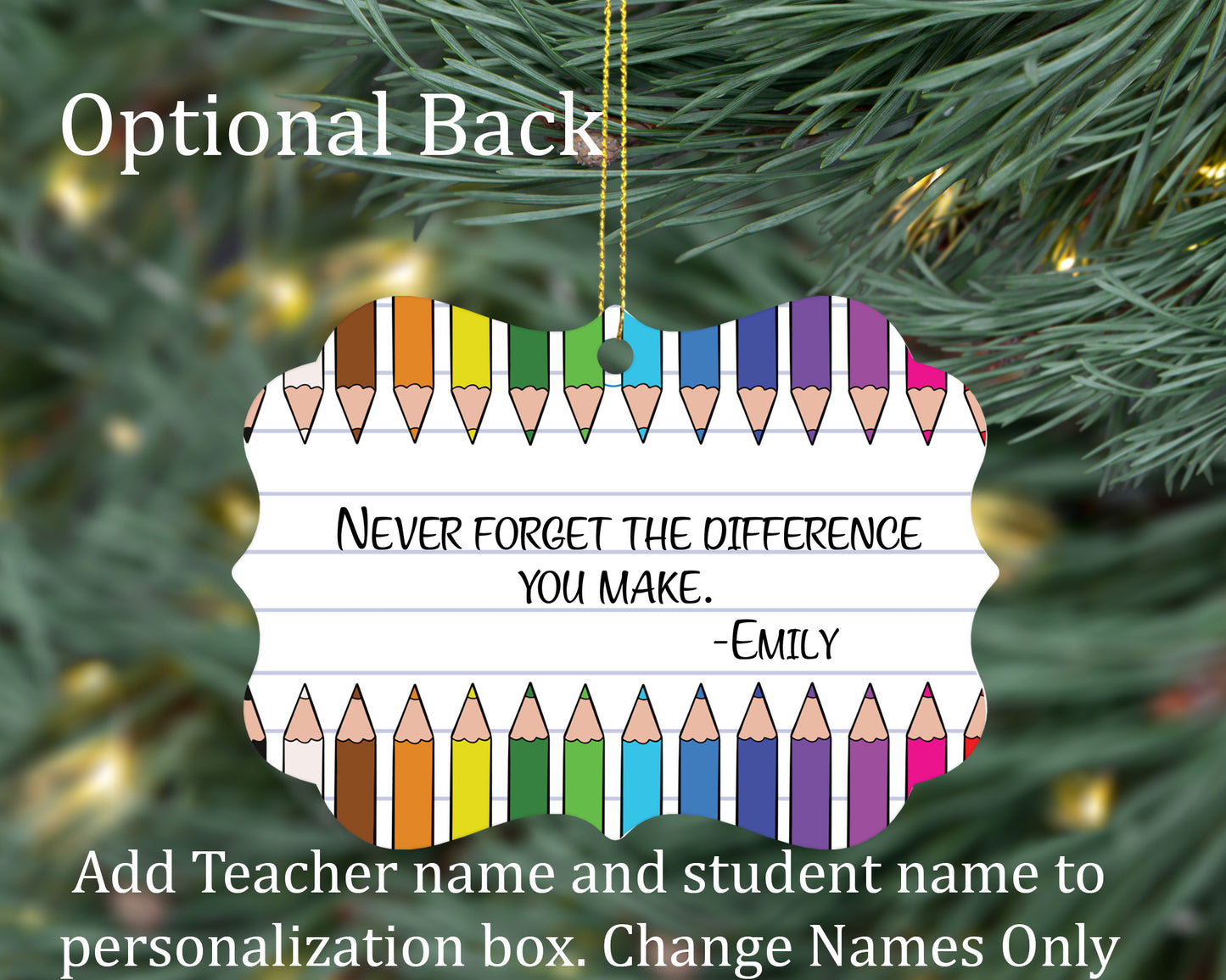 Teacher Appreciation Christmas Ornament