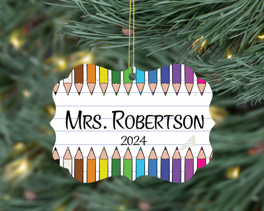 Teacher Appreciation Christmas Ornament